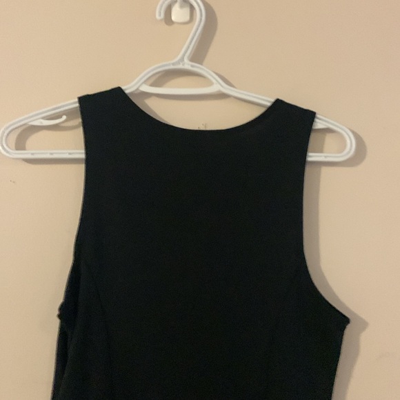 Guess Los Angeles Women Jet Black Anita Lace Up Peplum Blouse Tennis Skirt - Picture 6 of 7